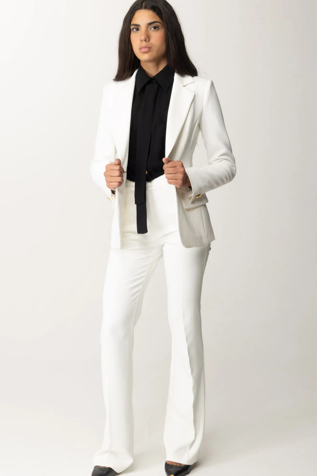 Donna Elisabetta Franchi Giacca Monopetto In Crepe Stretch