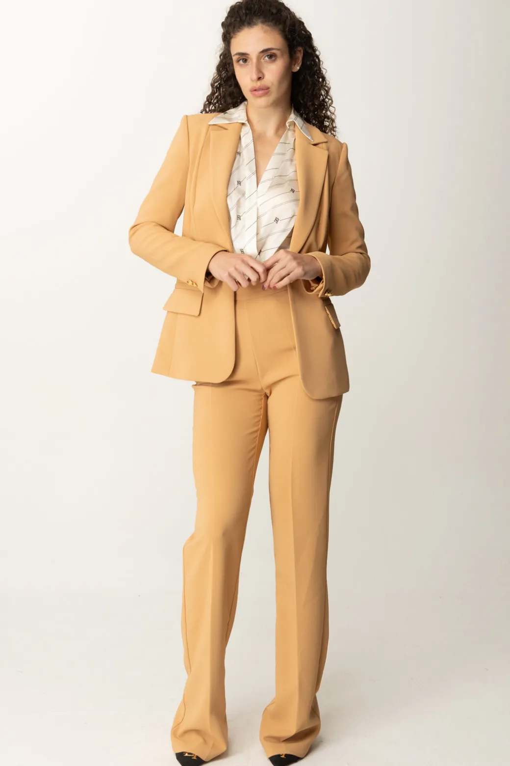 Donna Elisabetta Franchi Giacca Monopetto In Crepe Stretch