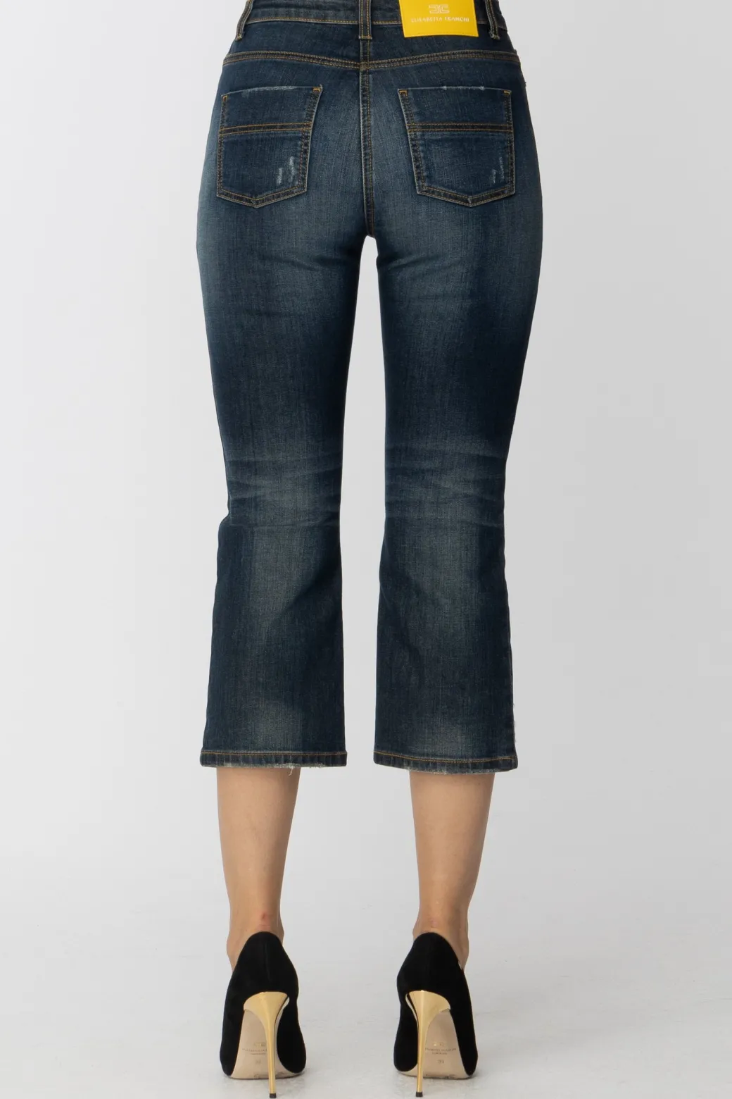 Donna Elisabetta Franchi Jeans Crop Scuri