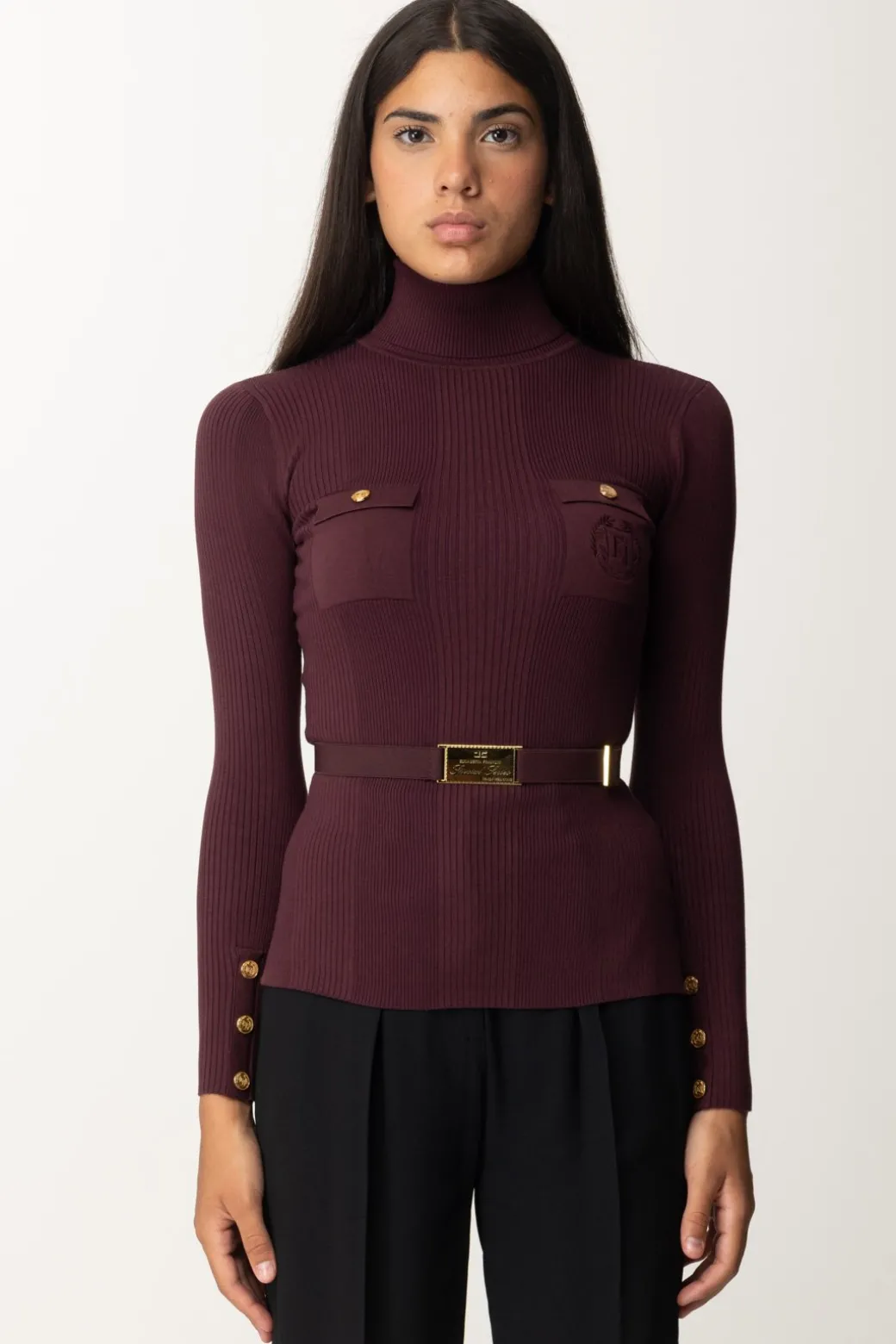 elisabetta_franchi_maglia_dolcevita_a_costine_con_ricamo_logorouge_noir_2.webp Donna Elisabetta Franchi Maglia Dolcevita a Costine con Ricamo Logo