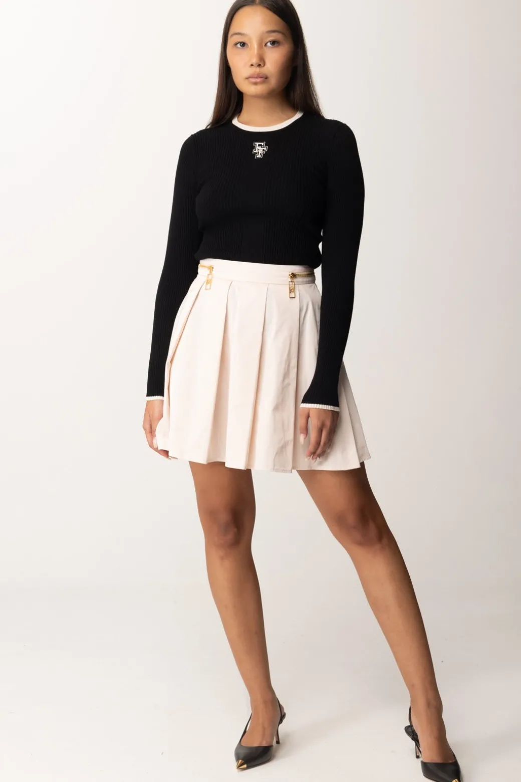 Donna Elisabetta Franchi Maglia In Viscosa con Logo College