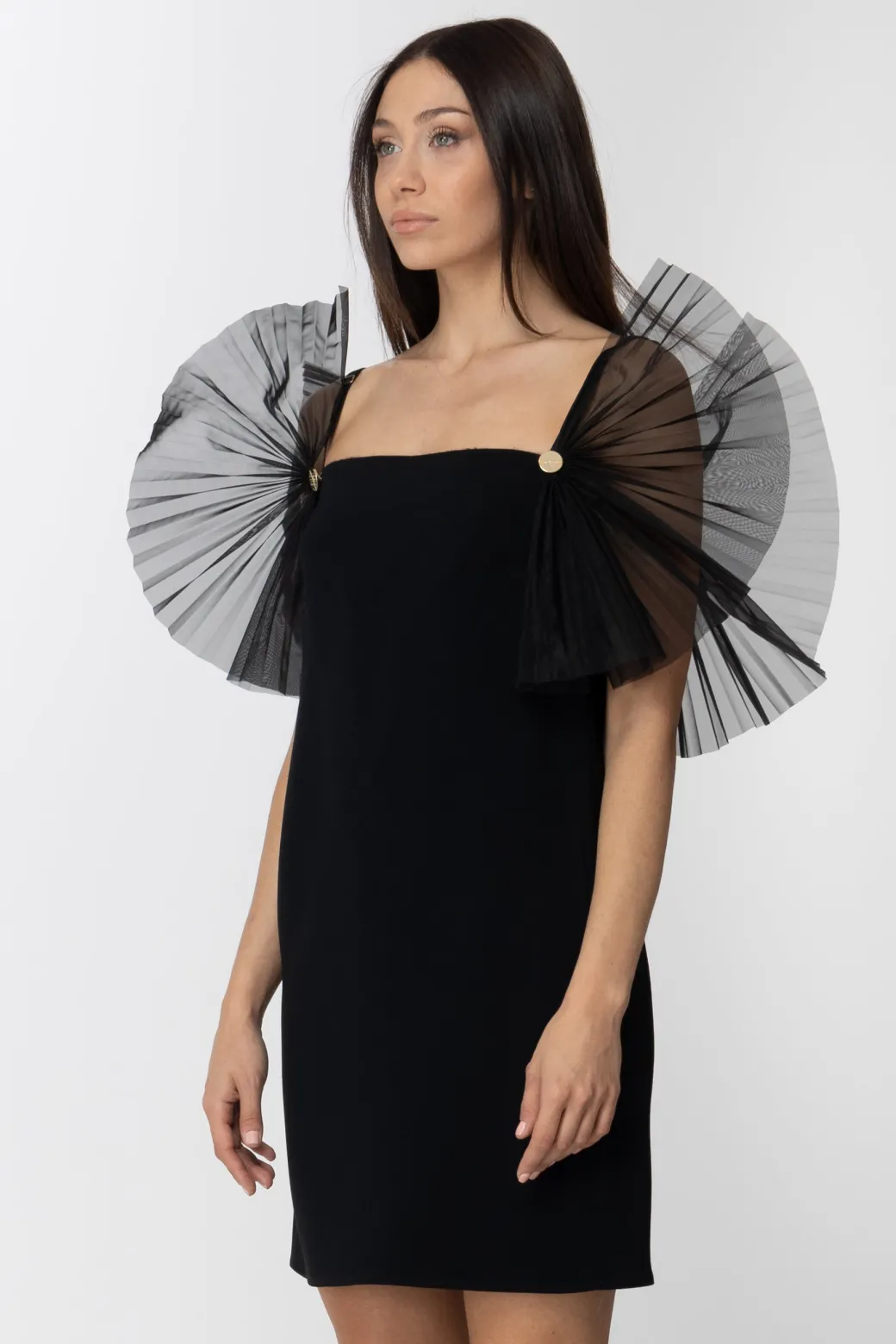 Donna Elisabetta Franchi Mini Abito con Dettagli In Tulle