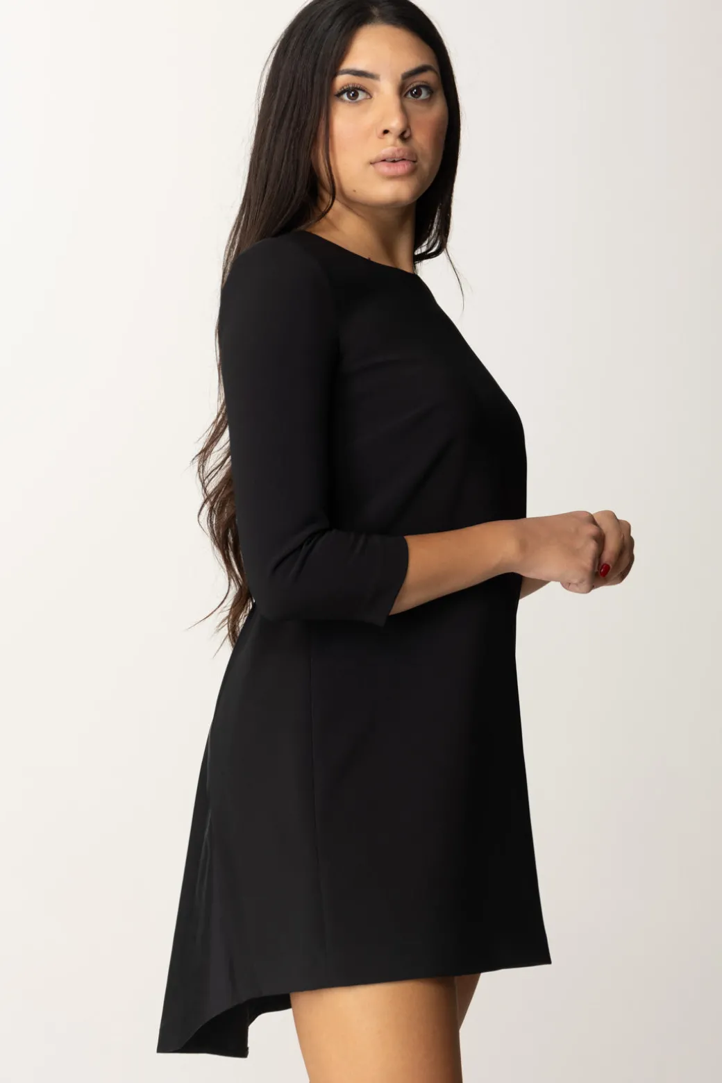 Donna Elisabetta Franchi Mini Abito con Inserto In Vela
