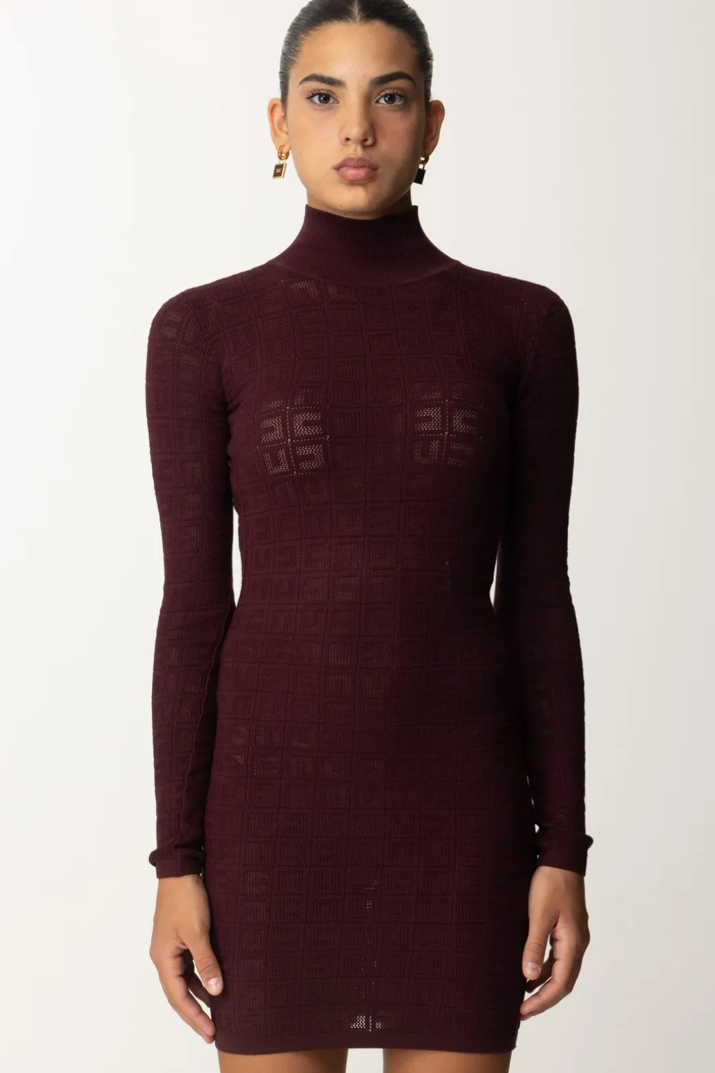 elisabetta_franchi_mini_abito_in_punto_rete_con_pattern_logo_rouge_noirrouge_noir_2.webp Donna Elisabetta Franchi Mini Abito In Punto Rete con Pattern Logo