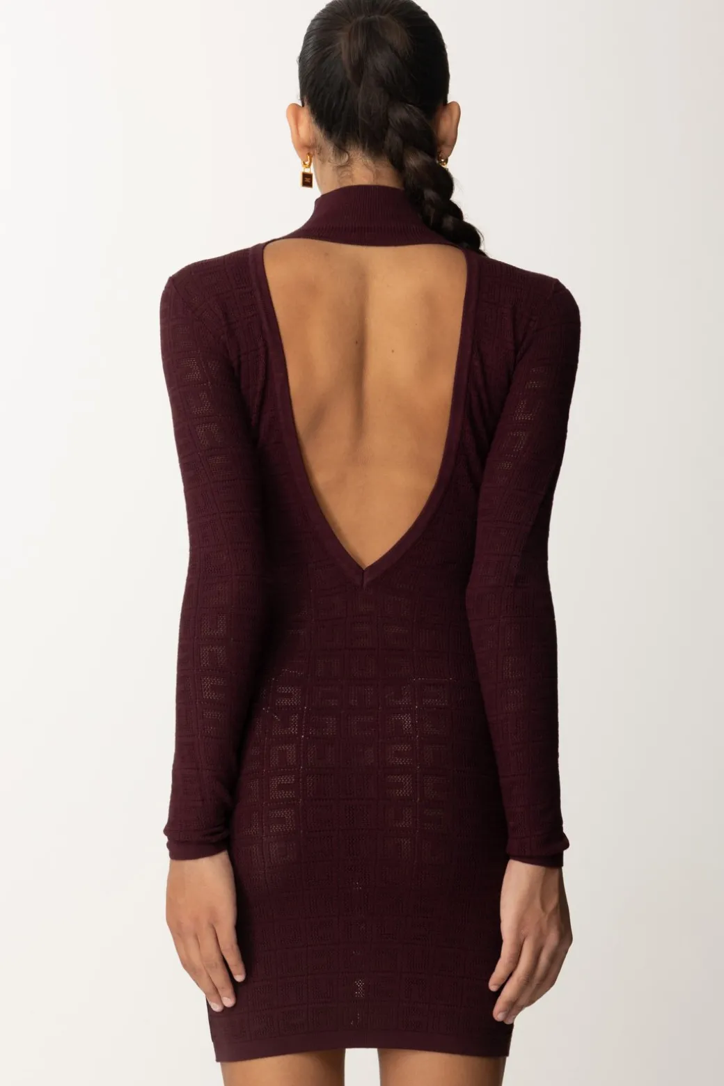 elisabetta_franchi_mini_abito_in_punto_rete_con_pattern_logo_rouge_noirrouge_noir_4.webp Donna Elisabetta Franchi Mini Abito In Punto Rete con Pattern Logo