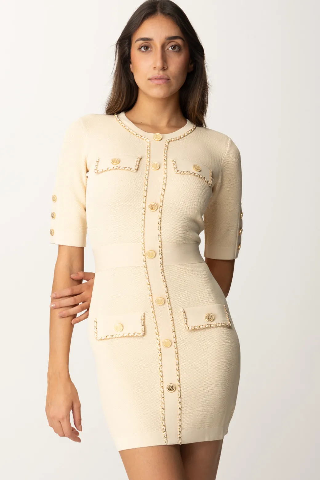 Donna Elisabetta Franchi Miniabito con Catena