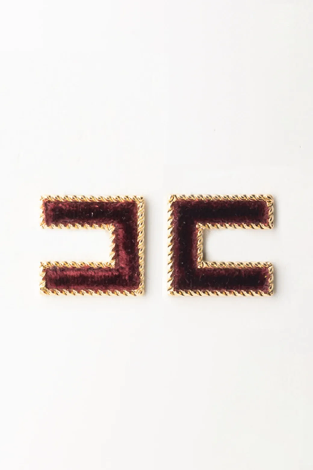 Donna Elisabetta Franchi Orecchini Logo C con Velluto