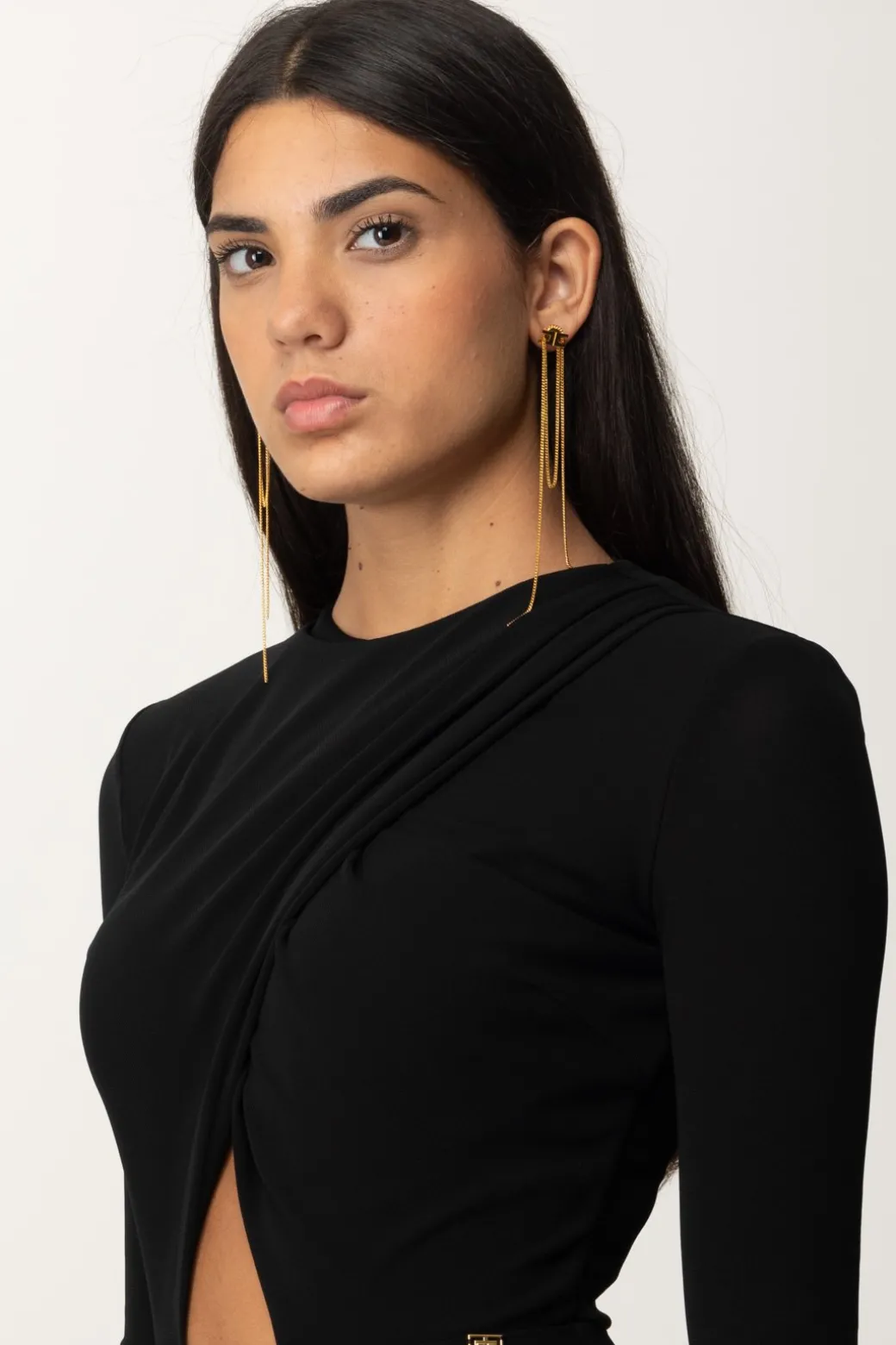 Donna Elisabetta Franchi Orecchini Logo Pendenti