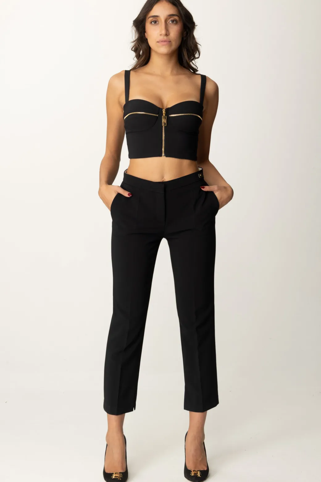 Donna Elisabetta Franchi Pantalone con Spacchetti