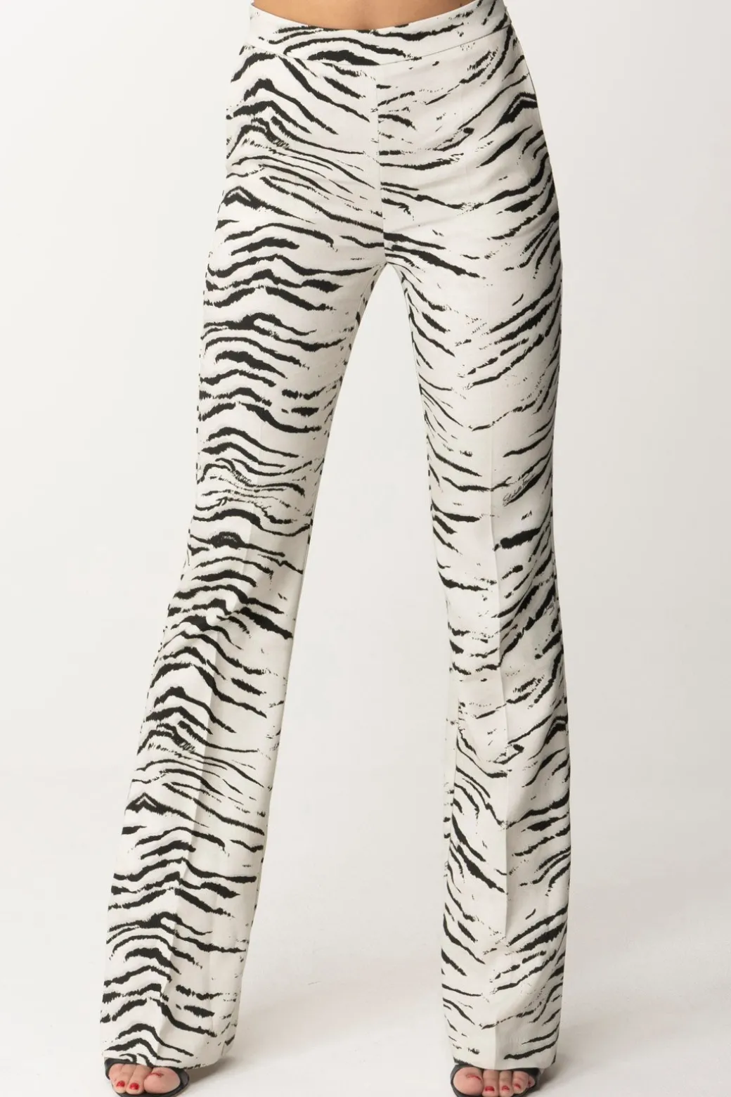 Donna Elisabetta Franchi Pantalone Dritto Animalier