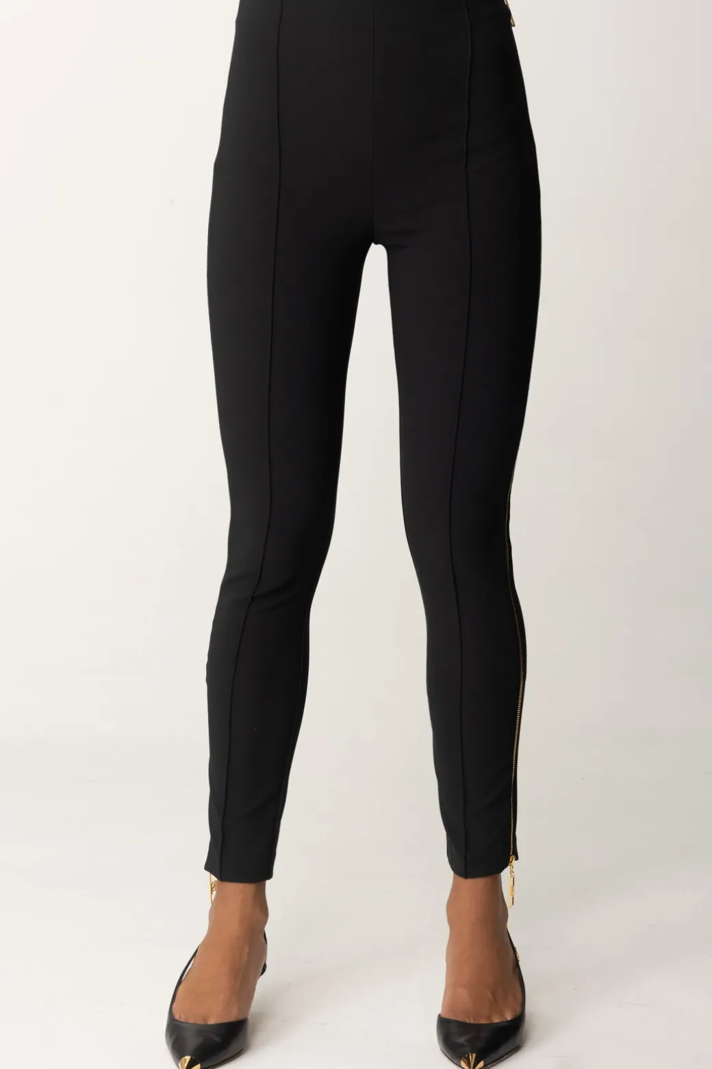 Donna Elisabetta Franchi Pantalone Dritto con Zip