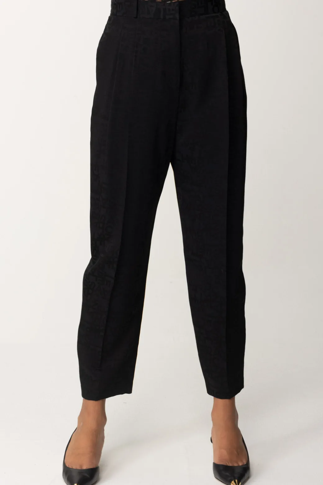 Donna Elisabetta Franchi Pantalone Dritto In Crêpe
