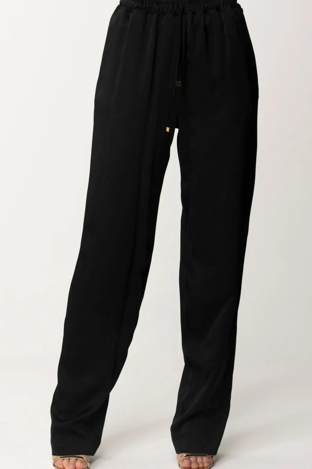 Donna Elisabetta Franchi Pantalone Jogger In Crêpe