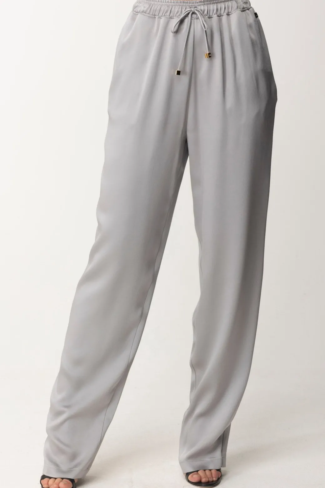 Donna Elisabetta Franchi Pantalone Jogger In Crêpe