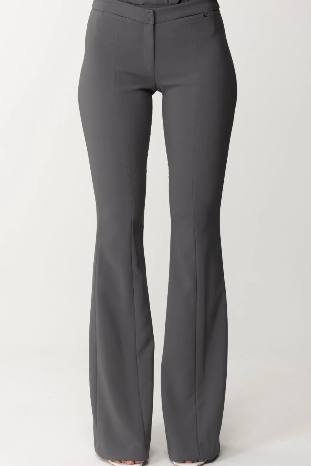 Donna Elisabetta Franchi Pantaloni a Zampa In Crepe