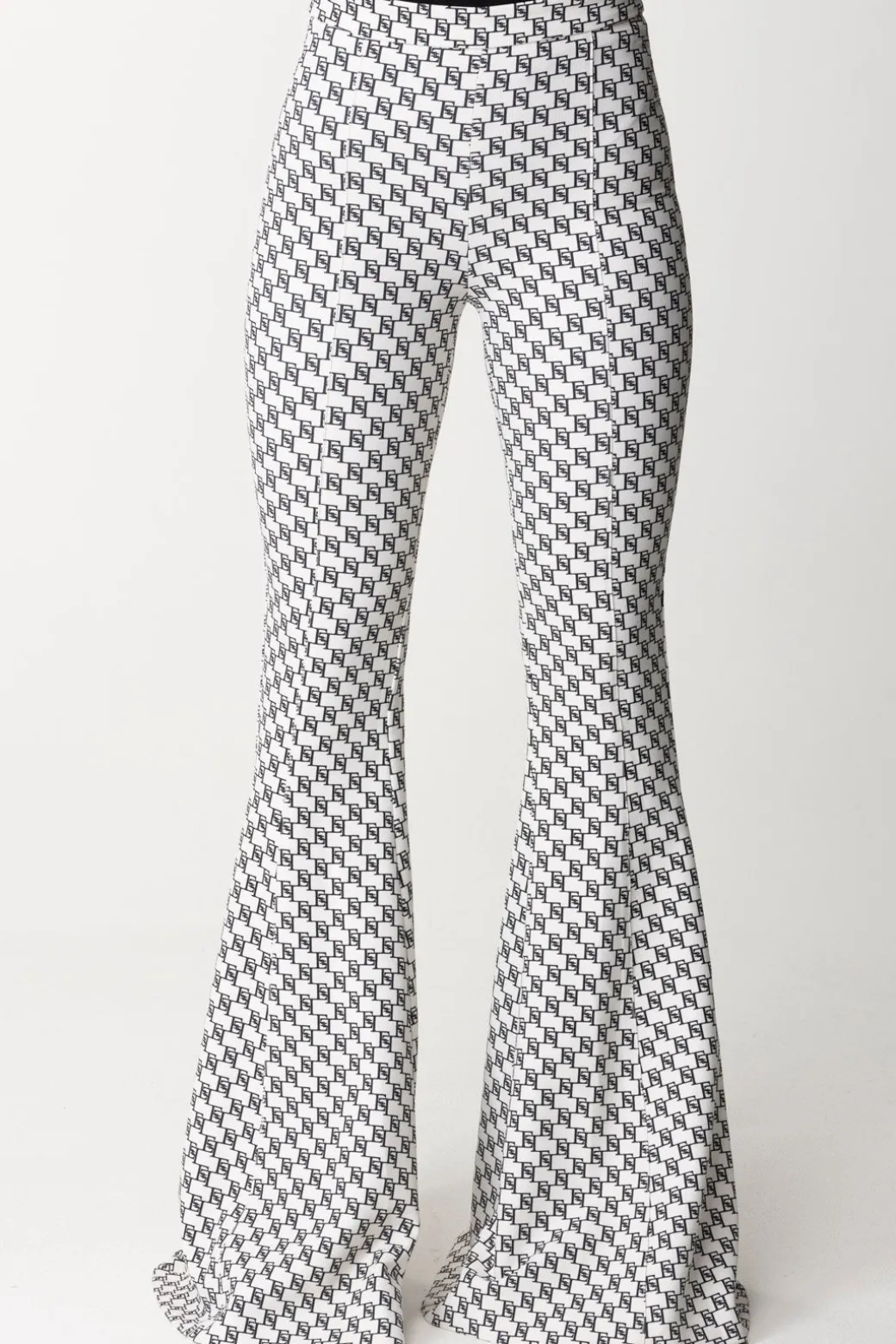 Donna Elisabetta Franchi Pantaloni a Zampa Monogram