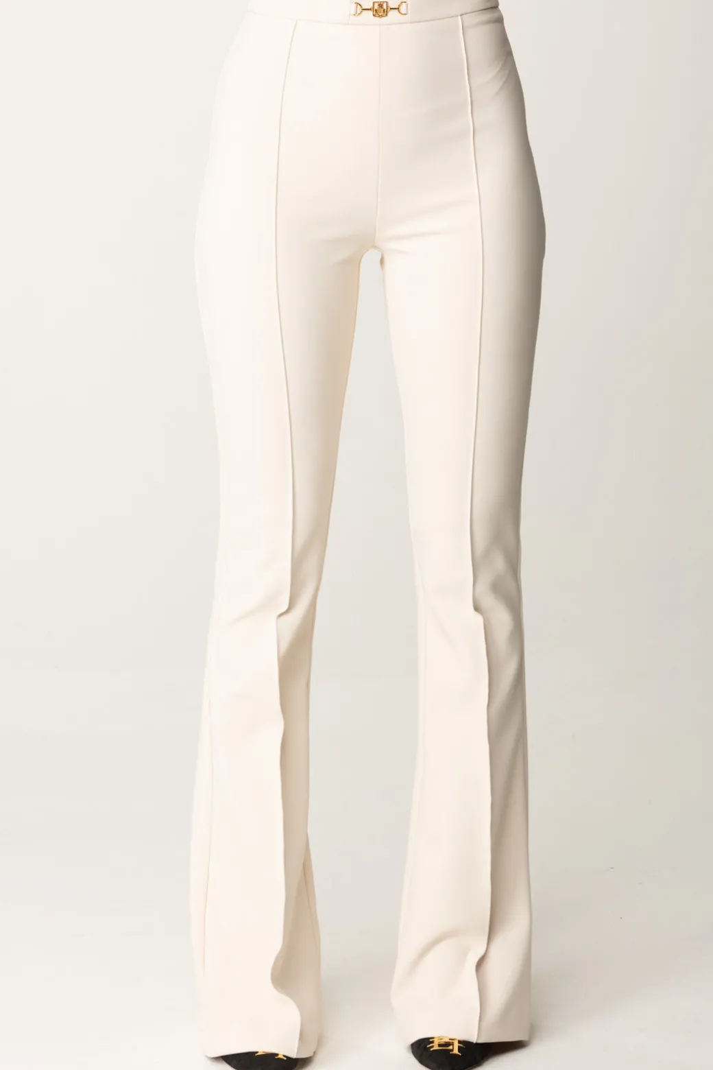Donna Elisabetta Franchi Pantaloni In Crepe Stretch con Morsetto In Vita