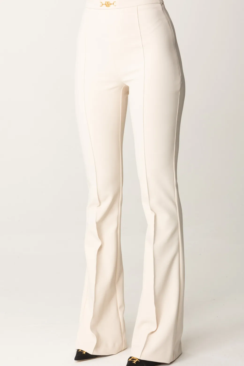 Donna Elisabetta Franchi Pantaloni In Crepe Stretch con Morsetto In Vita