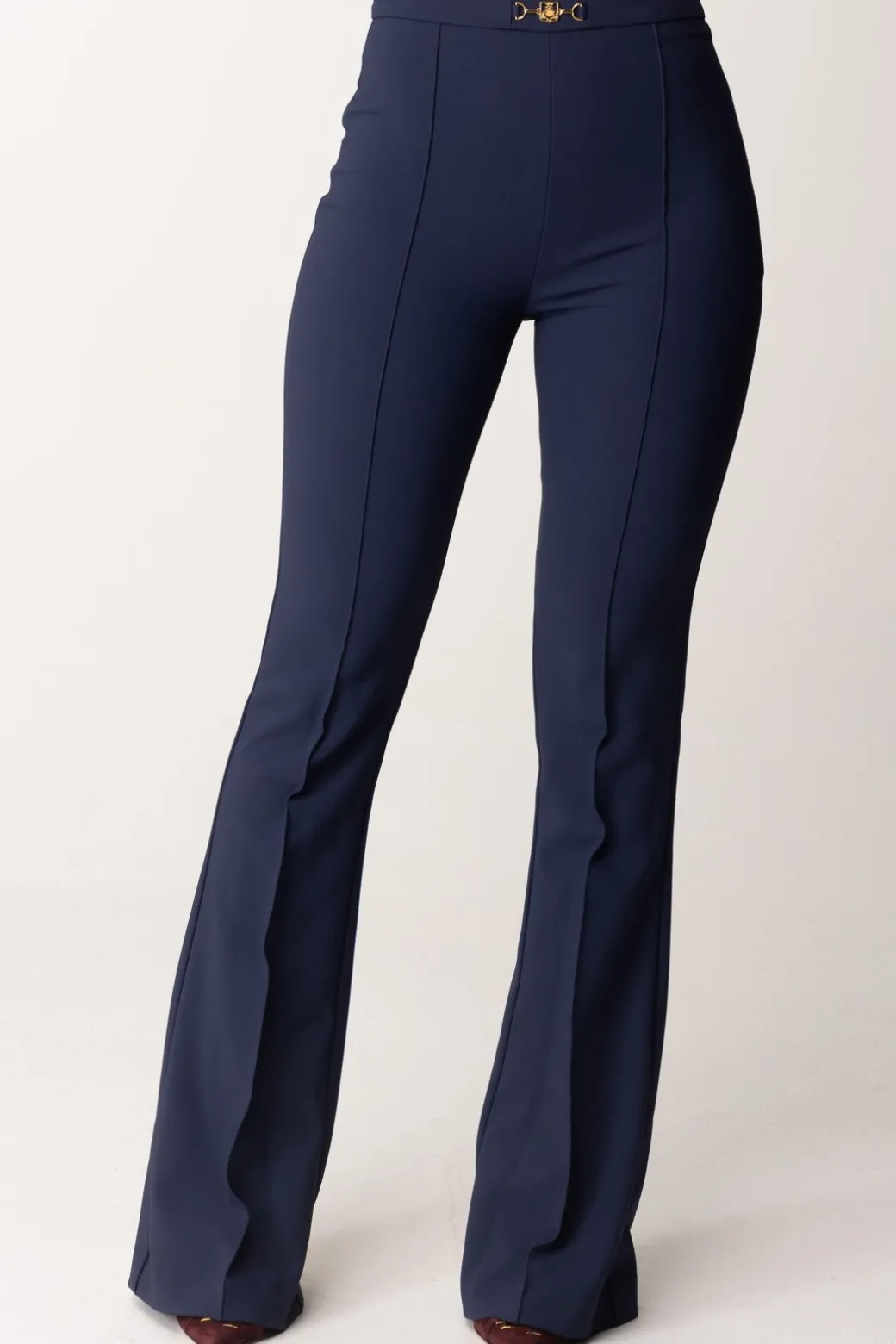 Donna Elisabetta Franchi Pantaloni In Crepe Stretch con Morsetto In Vita