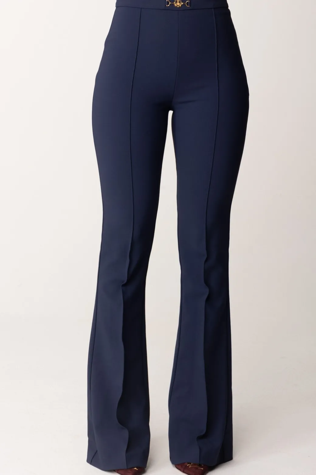 Donna Elisabetta Franchi Pantaloni In Crepe Stretch con Morsetto In Vita