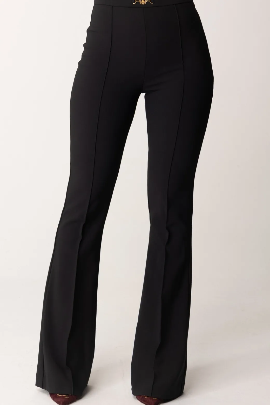Donna Elisabetta Franchi Pantaloni In Crepe Stretch con Morsetto In Vita