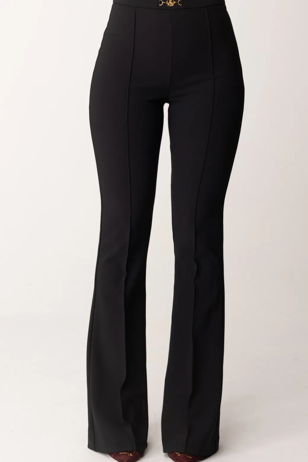 Donna Elisabetta Franchi Pantaloni In Crepe Stretch con Morsetto In Vita