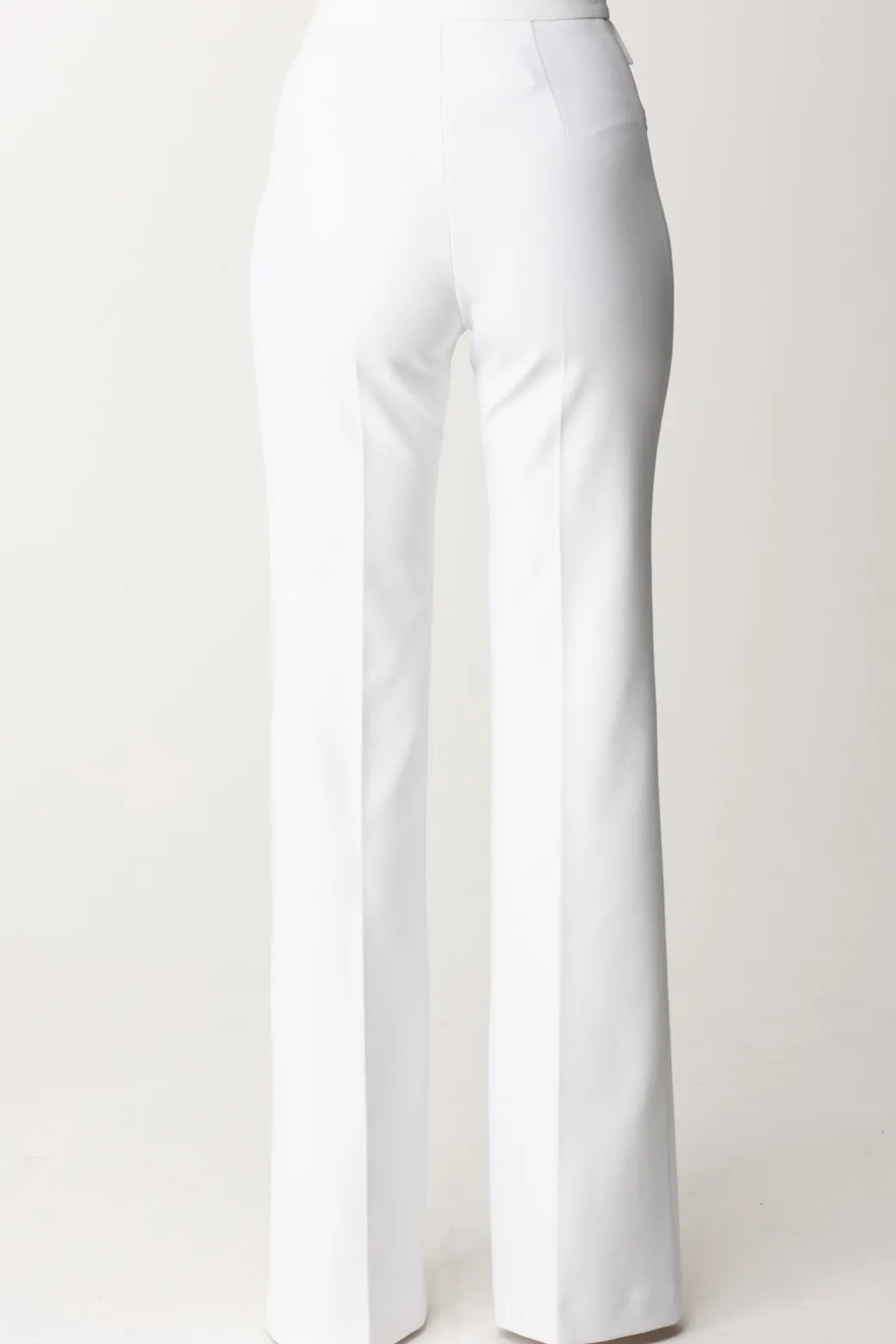Donna Elisabetta Franchi Pantaloni Svasati con Patte Logate In Vita
