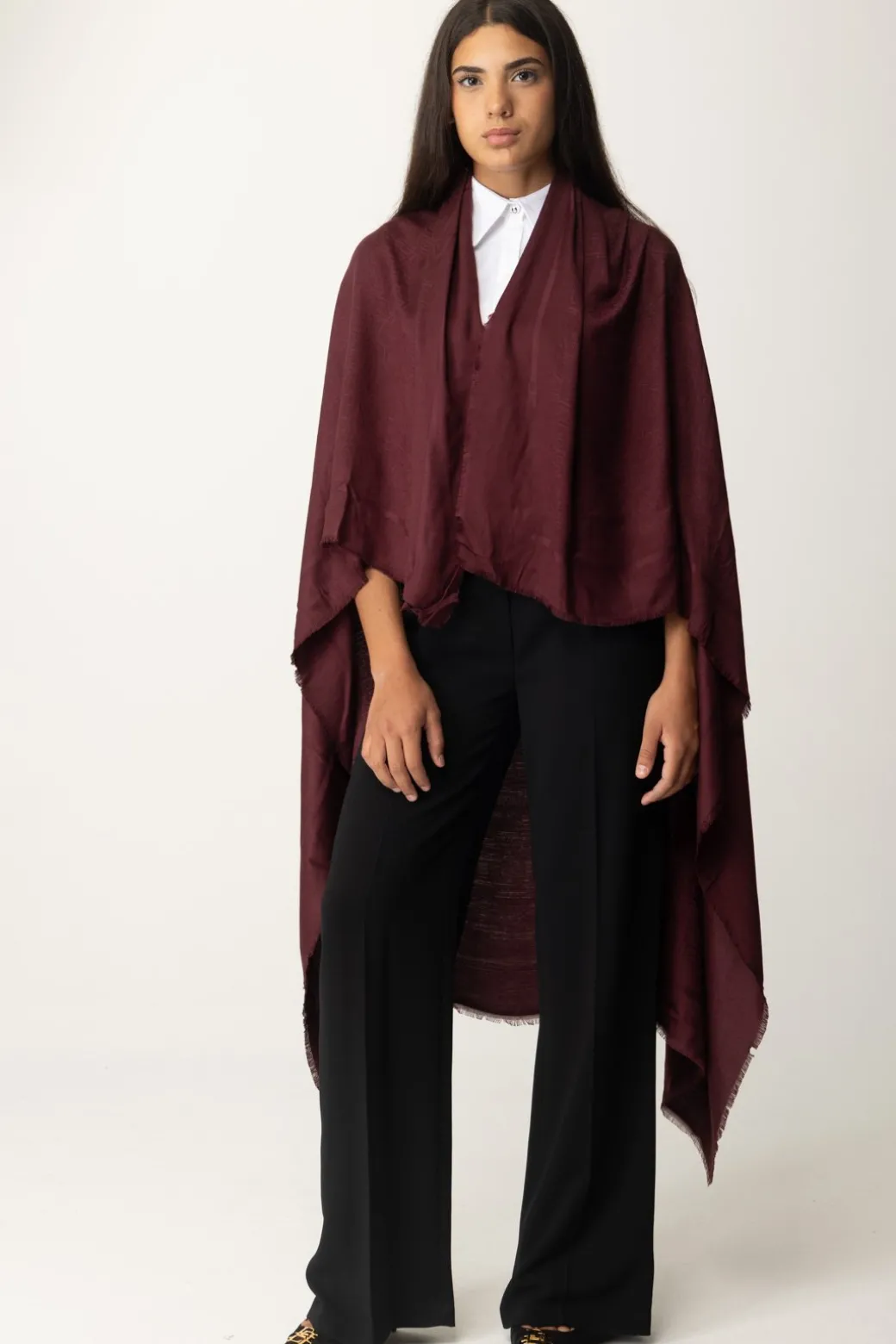 Donna Elisabetta Franchi Pashmina In Viscosa Modal