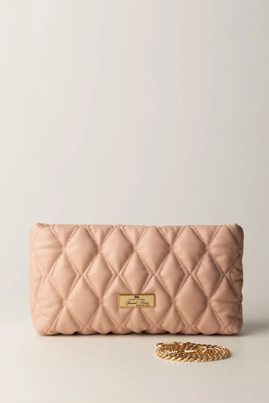 Donna Elisabetta Franchi Pochette In Tessuto Embossed