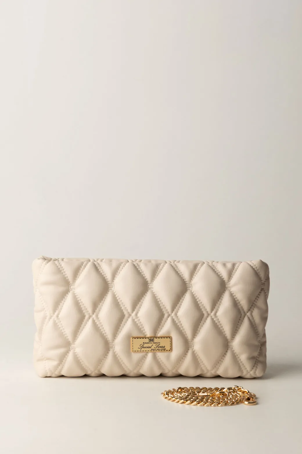 Donna Elisabetta Franchi Pochette In Tessuto Embossed