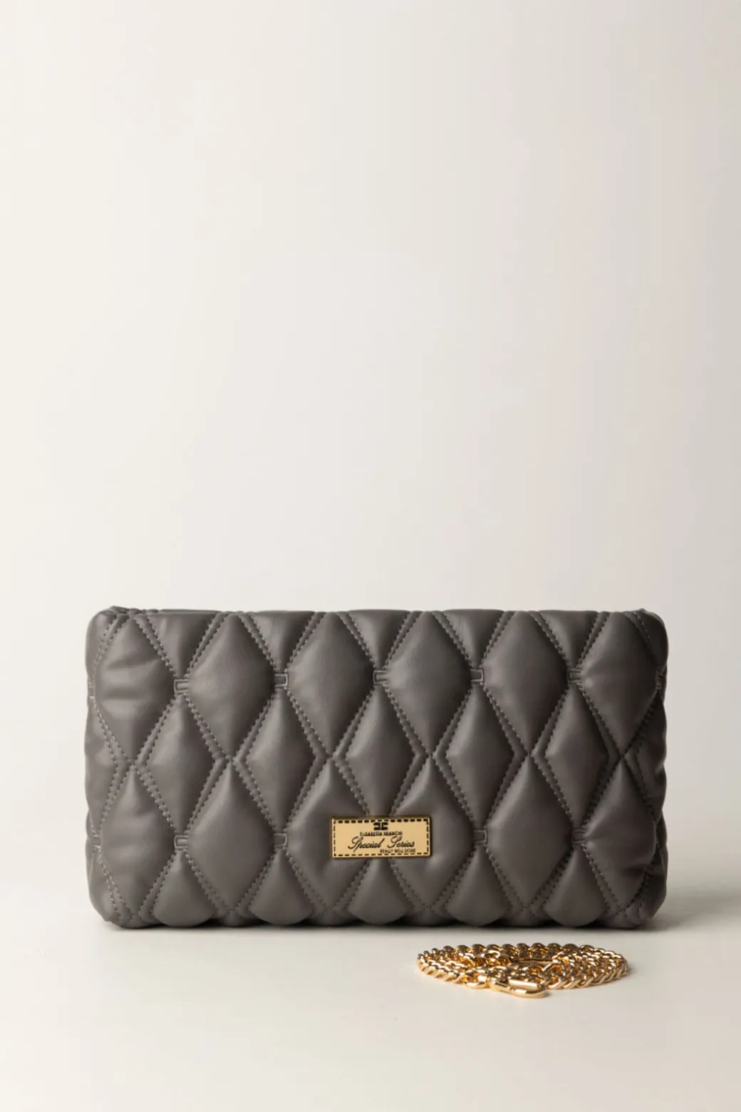 Donna Elisabetta Franchi Pochette In Tessuto Embossed