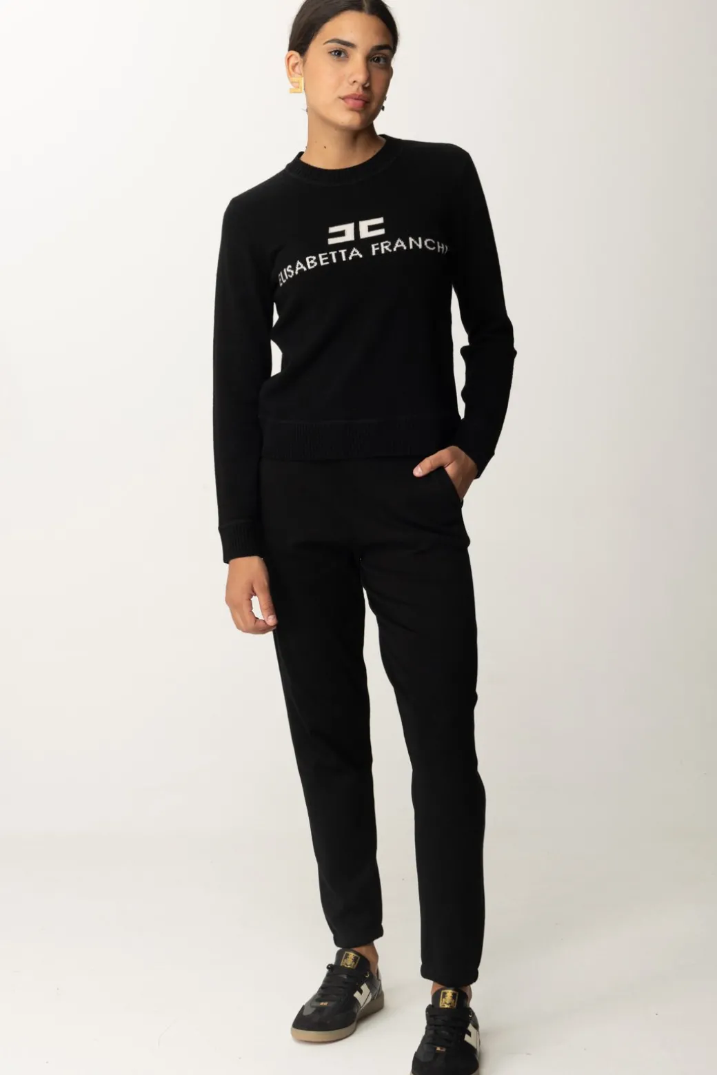 Donna Elisabetta Franchi Pullover In Misto Cashmere