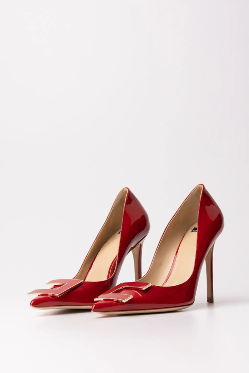 Donna Elisabetta Franchi Pumps In Vernice con Logo