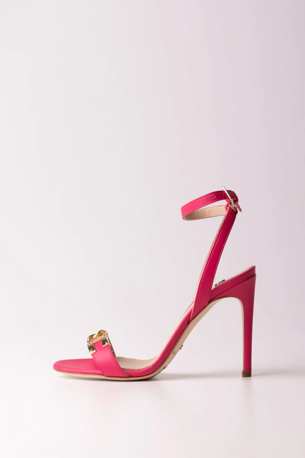 Donna Elisabetta Franchi Sandali Tacco Sottile e Logo Cc