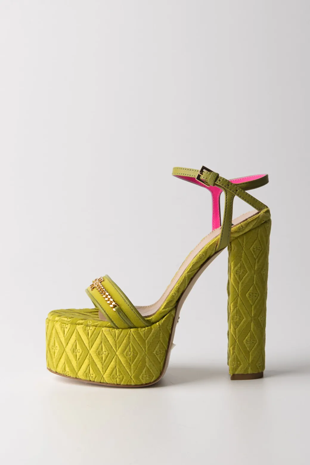Donna Elisabetta Franchi Sandalo Plateau In Velluto