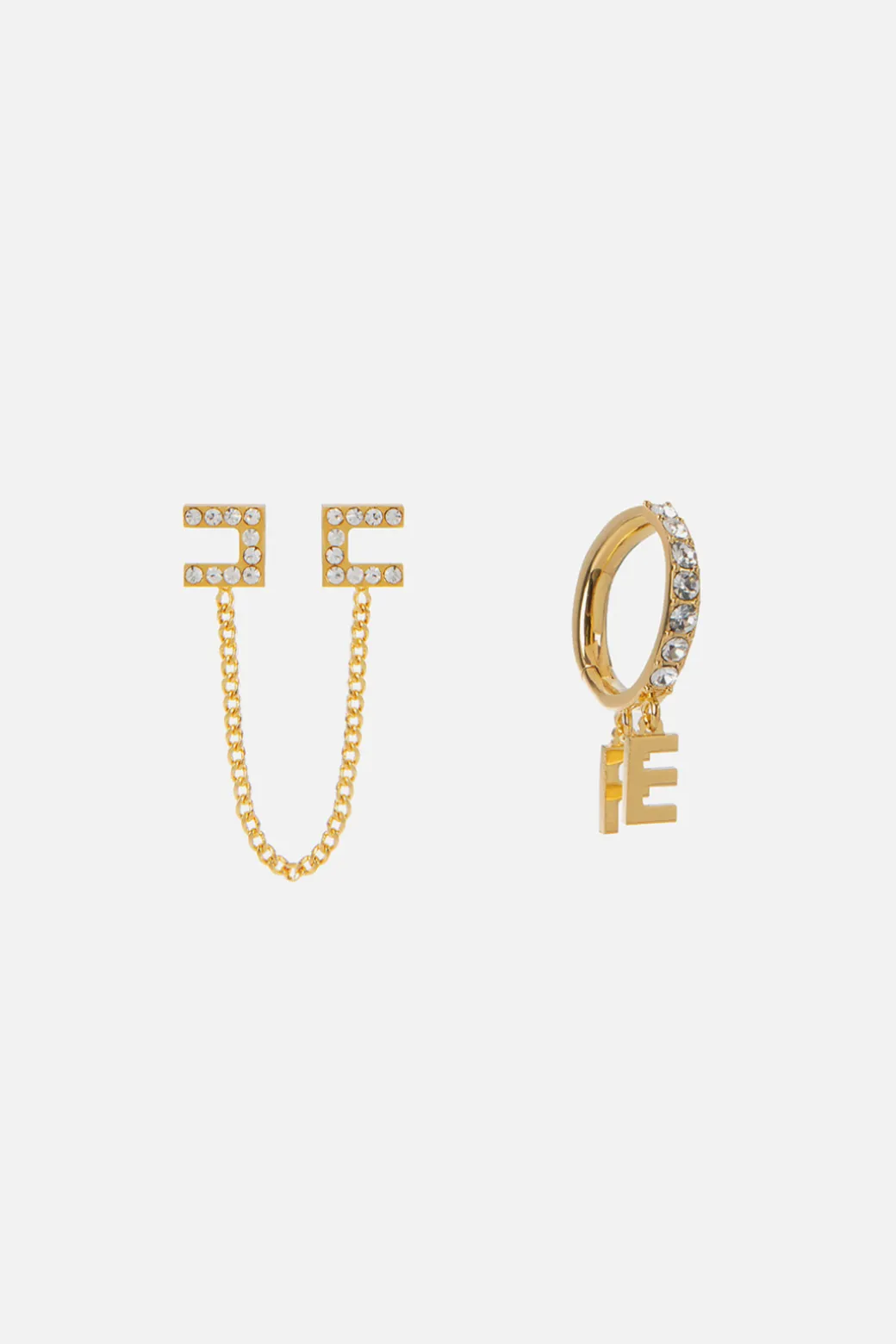 Donna Elisabetta Franchi Set Di Orecchini con Logo