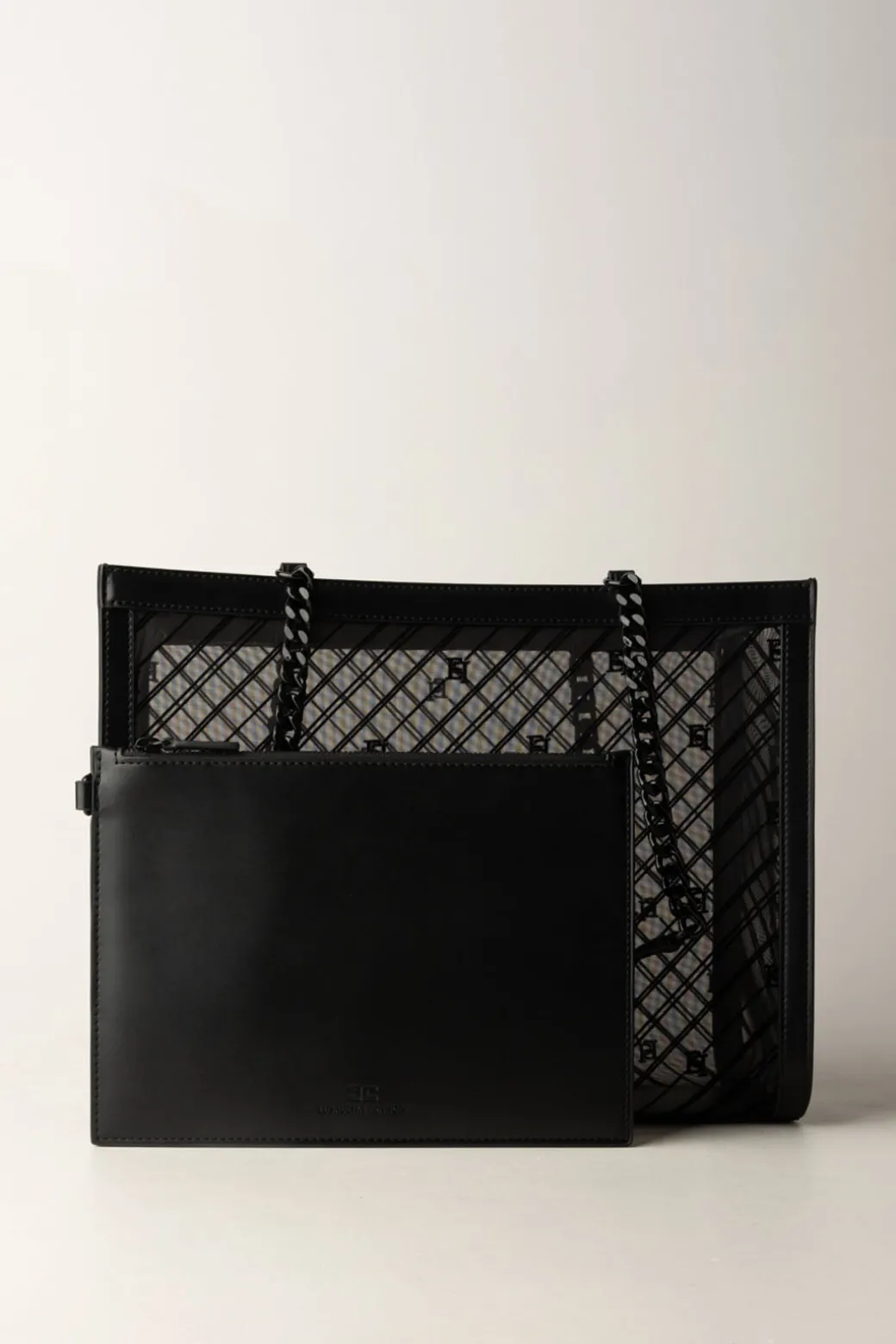 Donna Elisabetta Franchi Shopper Grande Effetto Rete