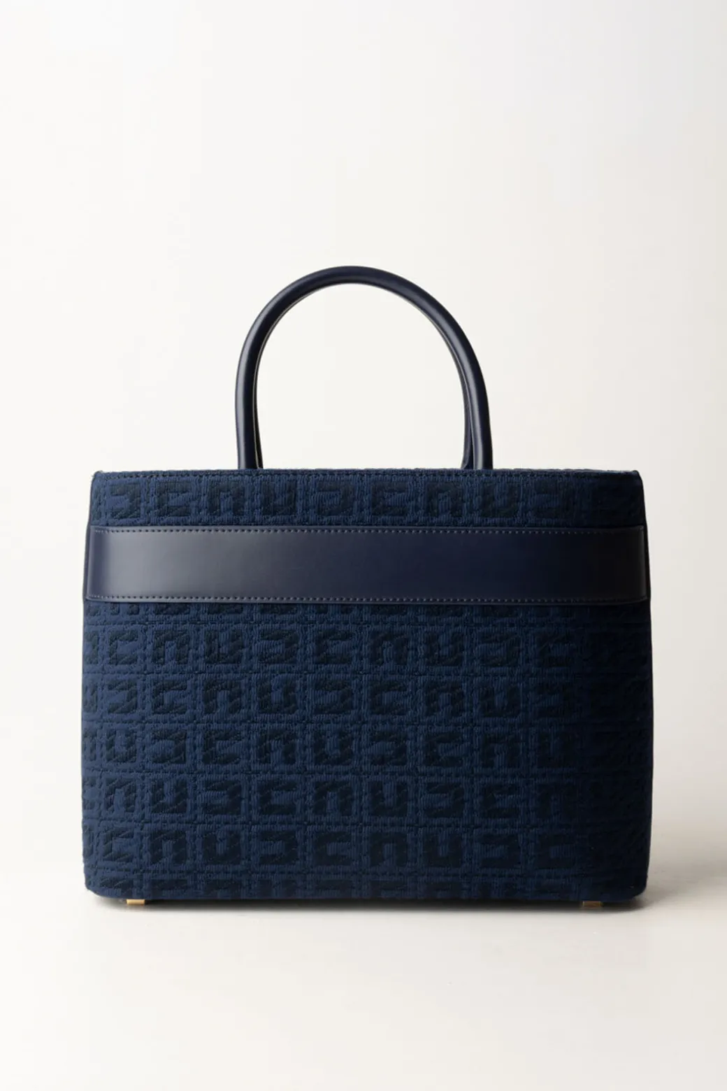 Donna Elisabetta Franchi Shopper Grande In Tessuto Jacquard con Morsetto