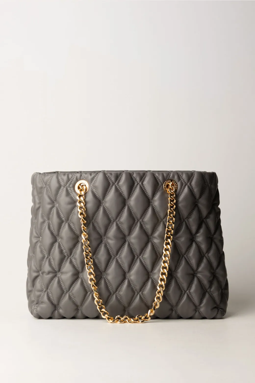 Donna Elisabetta Franchi Shopper In Tessuto Embossed con Manici In Catena
