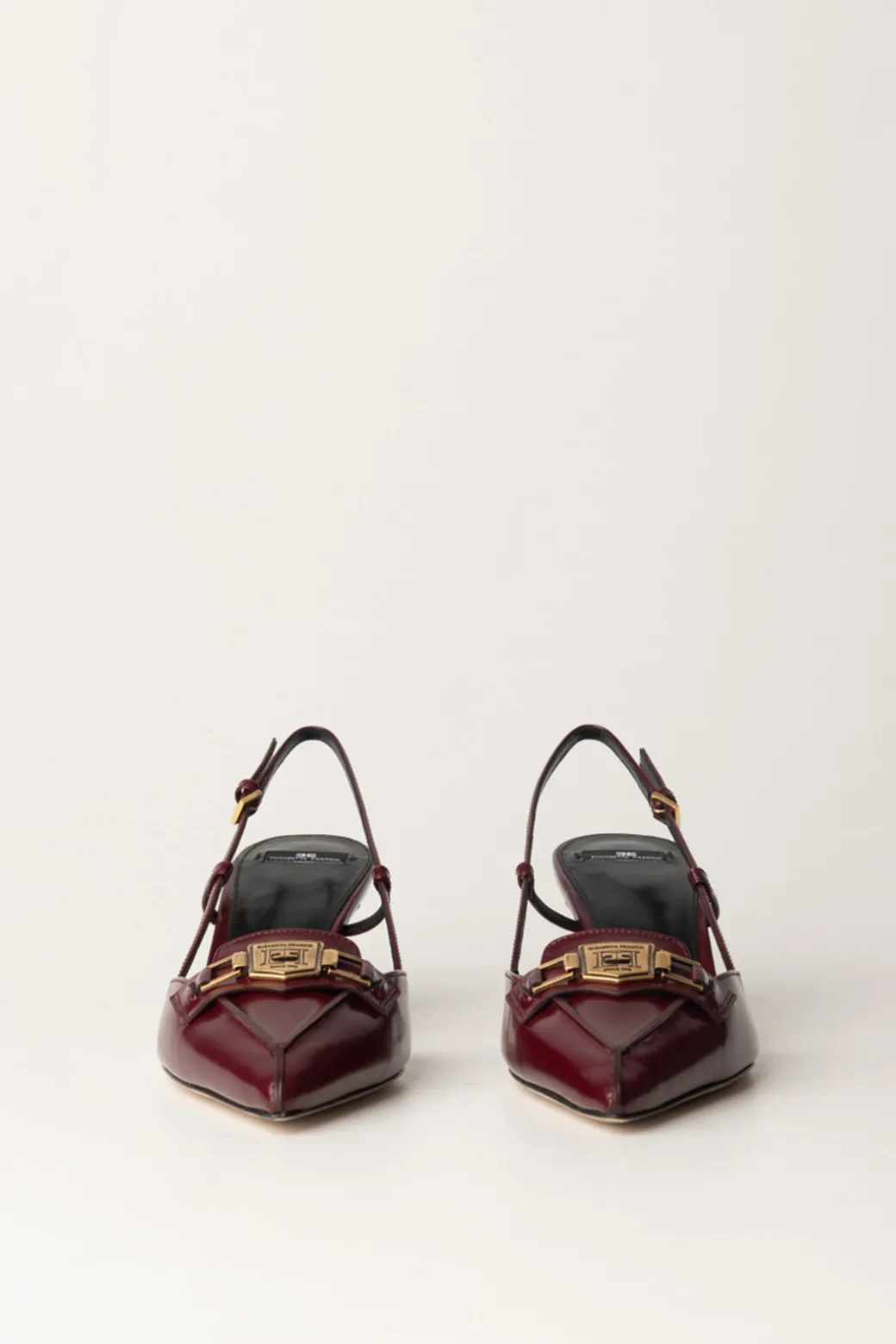 Donna Elisabetta Franchi Slingback In Pelle con Morsetto