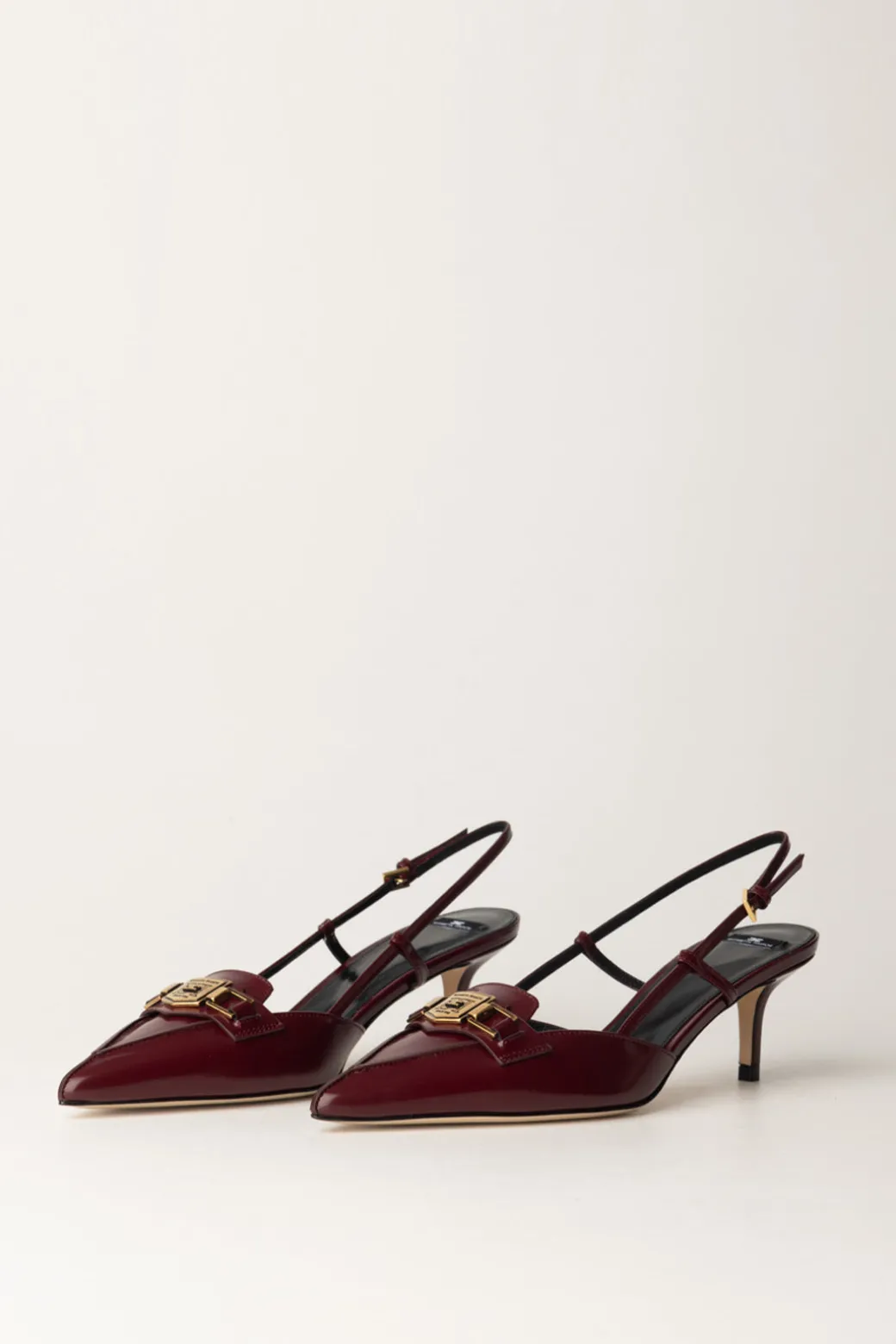 Donna Elisabetta Franchi Slingback In Pelle con Morsetto