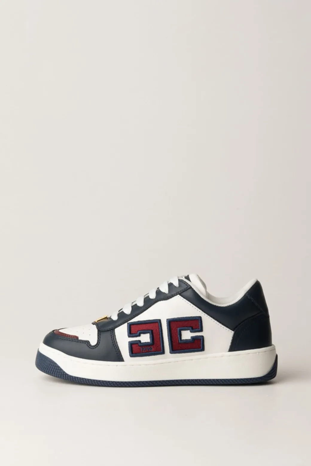 Donna Elisabetta Franchi Sneakers In Pelle con Logo Doppia C