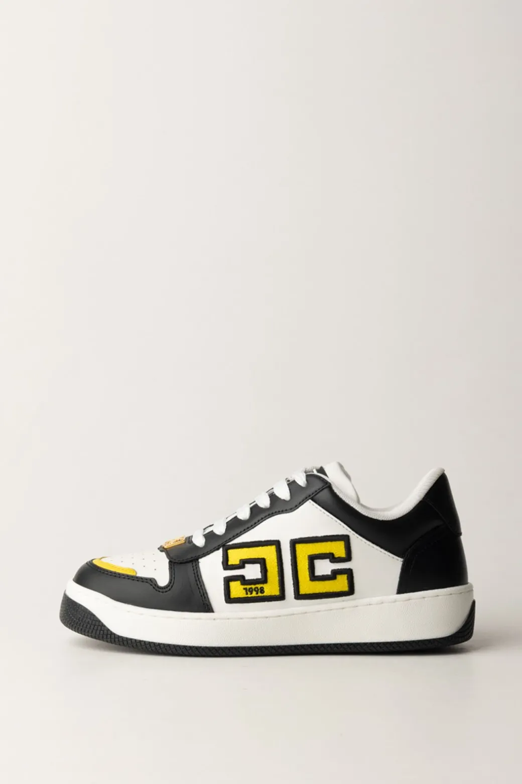 Donna Elisabetta Franchi Sneakers In Pelle con Logo Doppia C