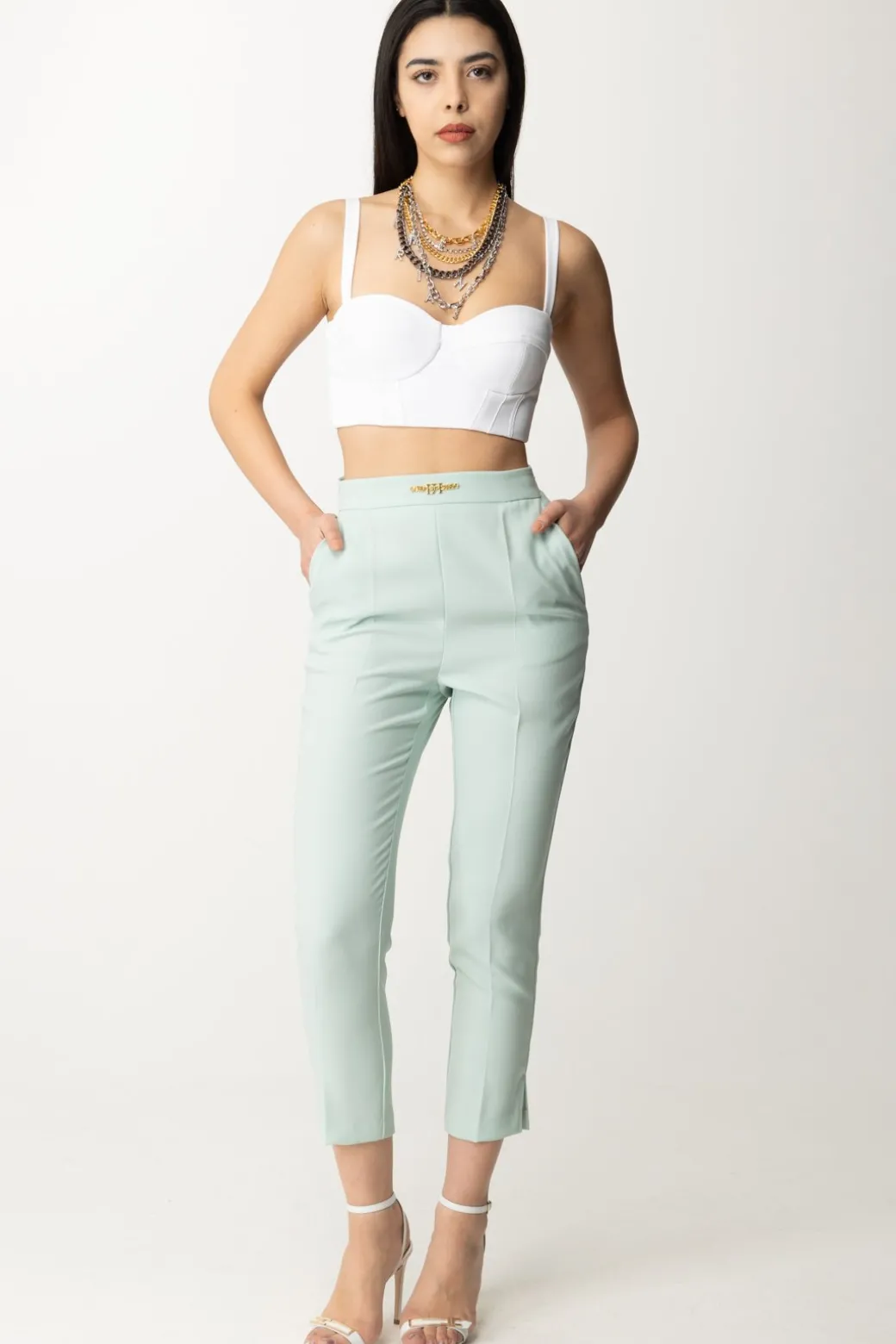Donna Elisabetta Franchi Top Bustier con Collana