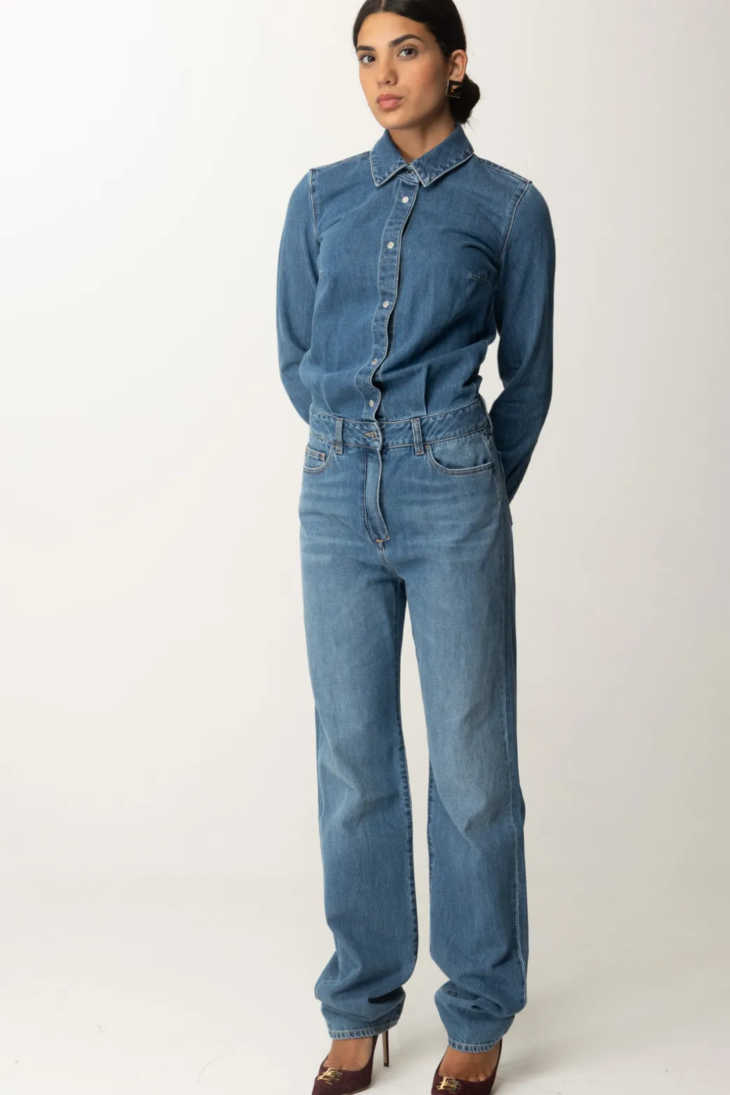 Donna Elisabetta Franchi Tuta In Jeans