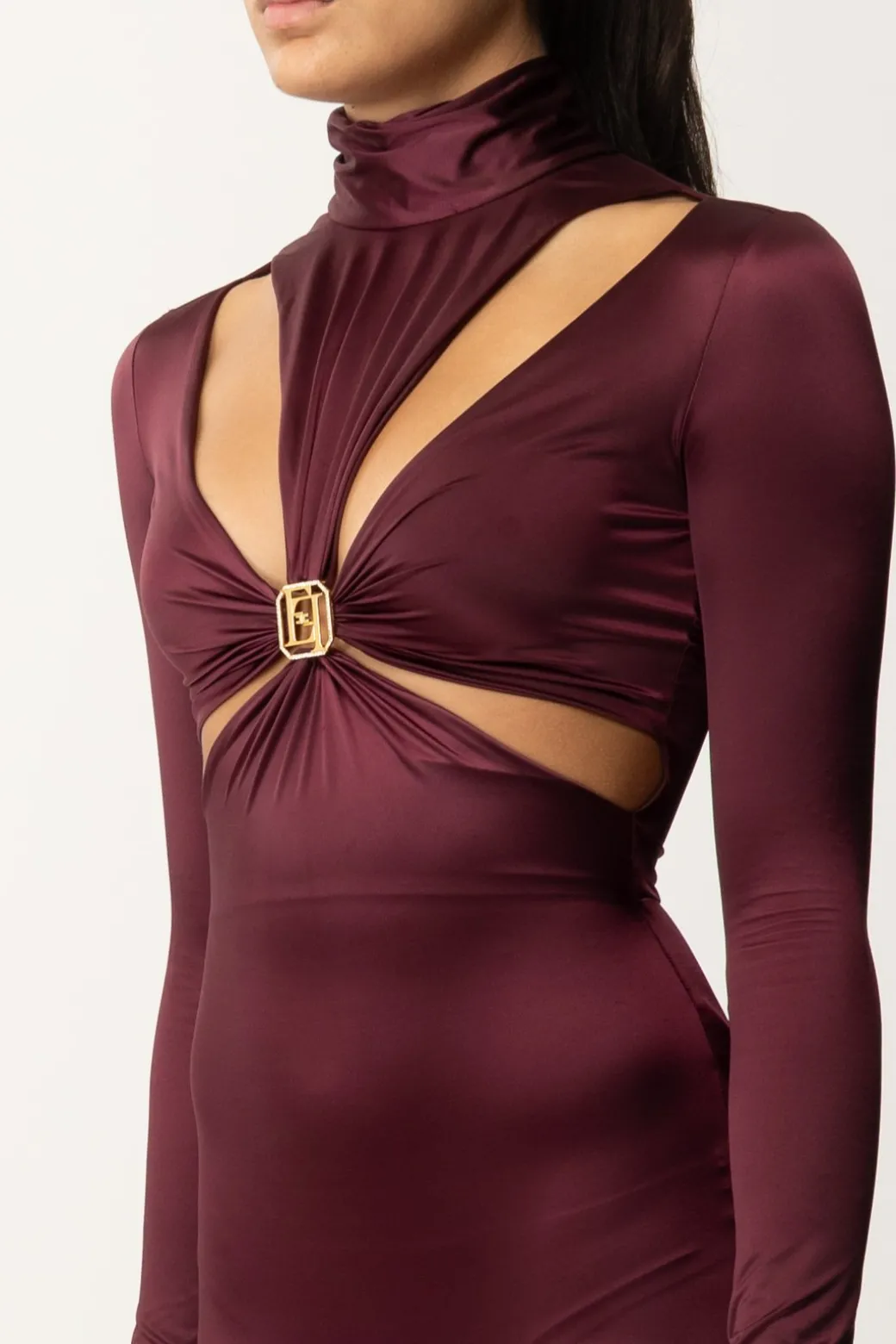 Donna Elisabetta Franchi Tuta In Lycra con Motivo Cut-out e Logo