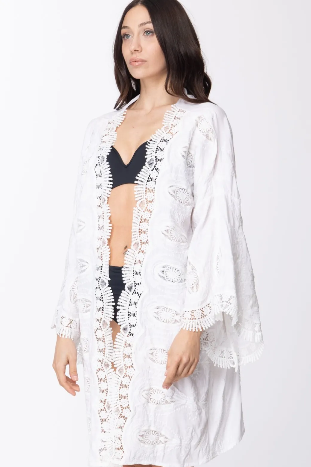 Donna Fk Copricostume Kimono con Ricami