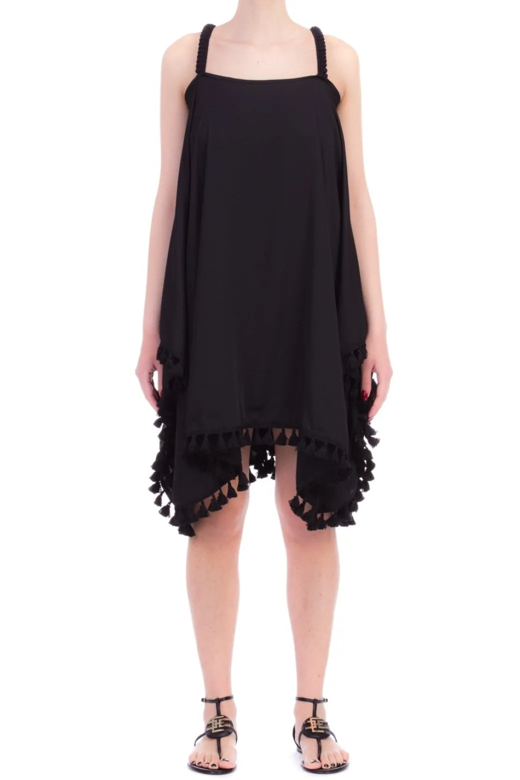 Donna Fk Copricostume Poncho con Nappine
