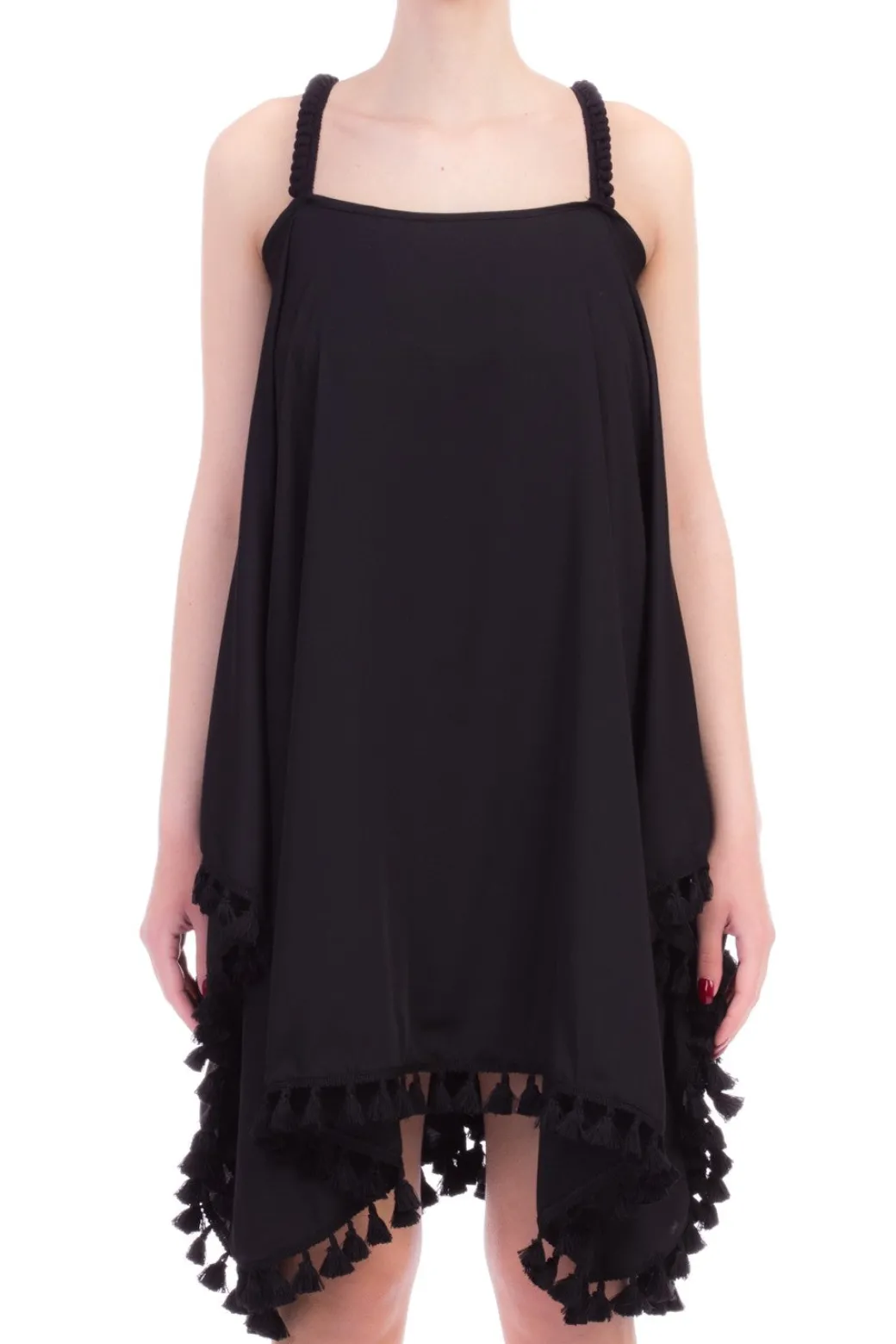Donna Fk Copricostume Poncho con Nappine