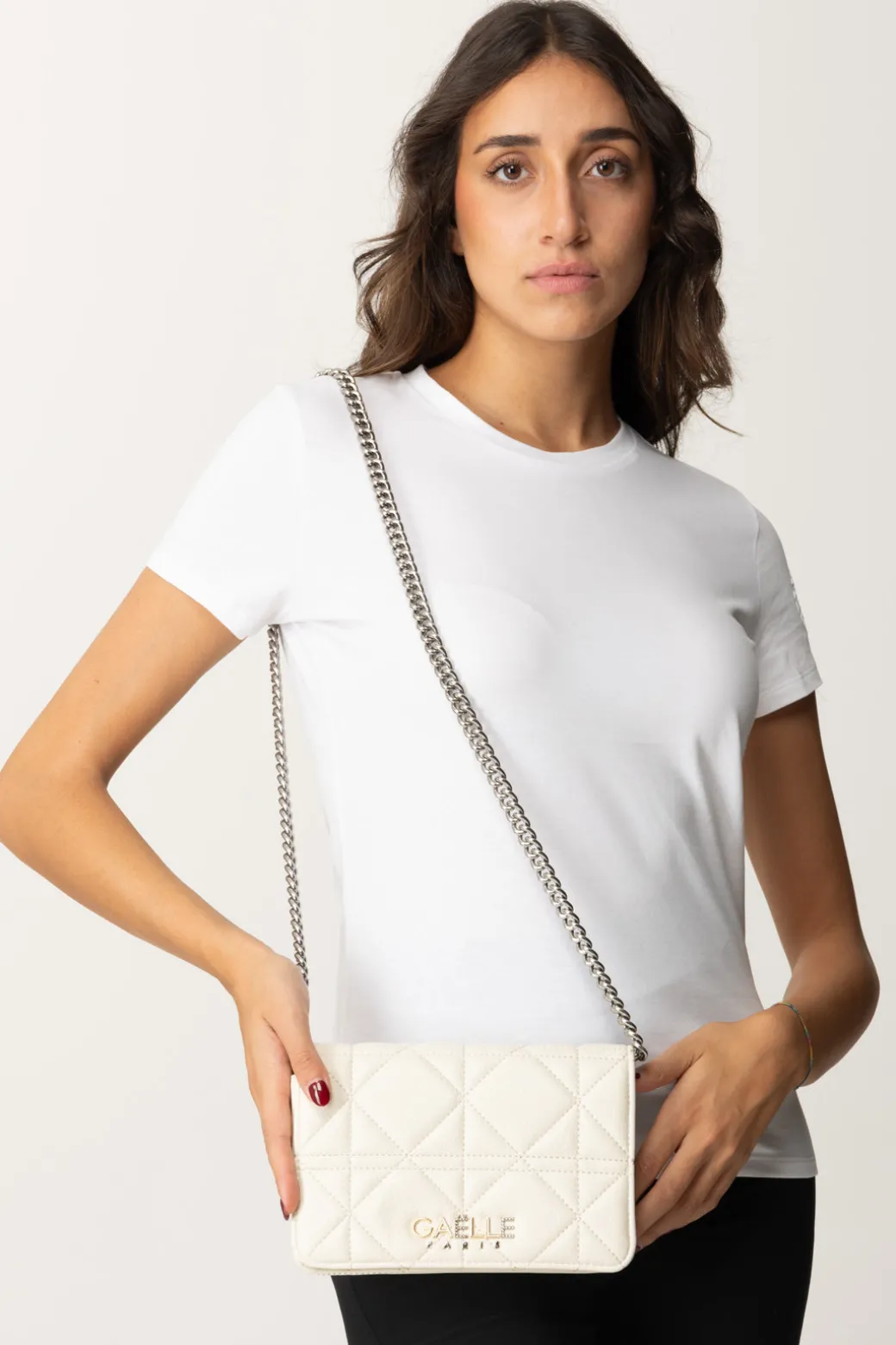 Donna Gaëlle Paris Borsa a Tracolla In Ecopelle Trapuntata Reg